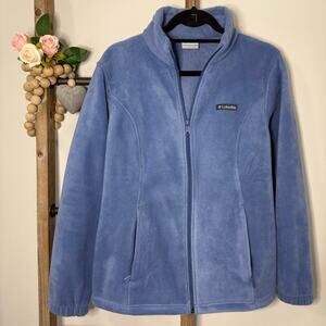Columbia Soft Blue‎ Long Sleeve Full Zip Fleece Size Large